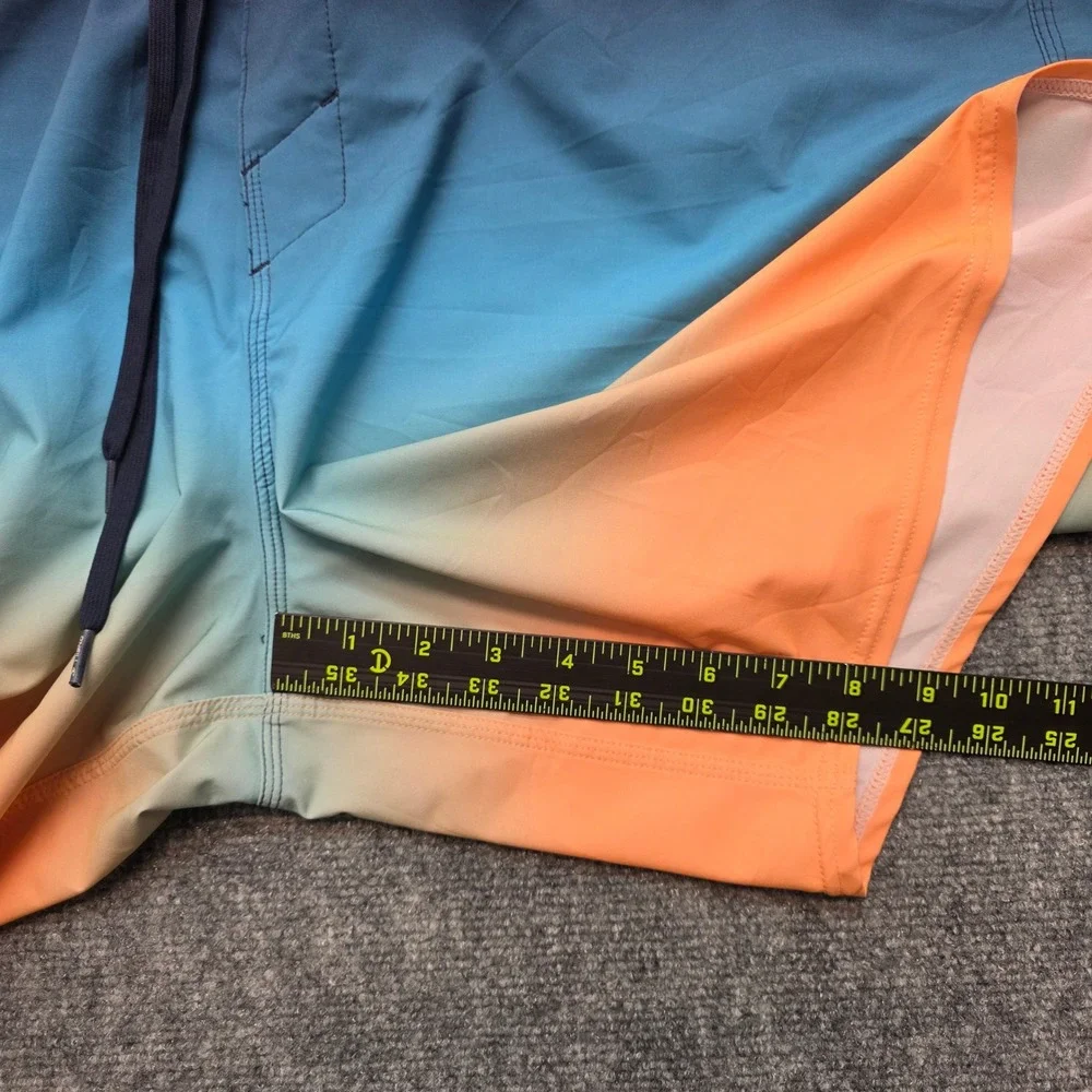 O'Neill Hyperfreak Mens Board Shorts Size 42 Blue Orange Ombre Hyperdry Stretch
